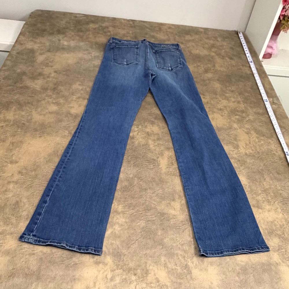 Kut from the Kloth Jeans Womens 8S Blue High Rise Baby Bootcut Distressed 1110
